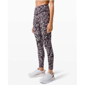 Lululemon Fast and Free Tight II 25" Nulux Kaleidoscopic Pink Multi 8